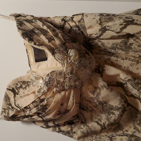 H&M Strapless Snakeskin Jewelled Cocktail Dress - Picture 3 of 4